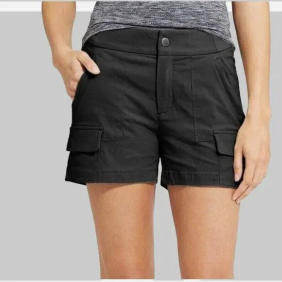 ATHLETA Black Cargo Trekkie Women Shorts Size 2 - Picture 1 of 11